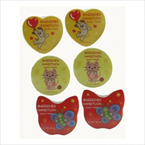 Gepresstes Handtuch in Sonderform individuell bedrucken...